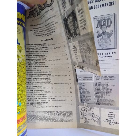 MAD Magazine #227 Dec 1981 Horror Movie Cover Magnum PI Parody Ad Cut Out - Picture 3 of 5